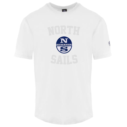 North Sails Hvid Bomulds T-shirt til Herrer