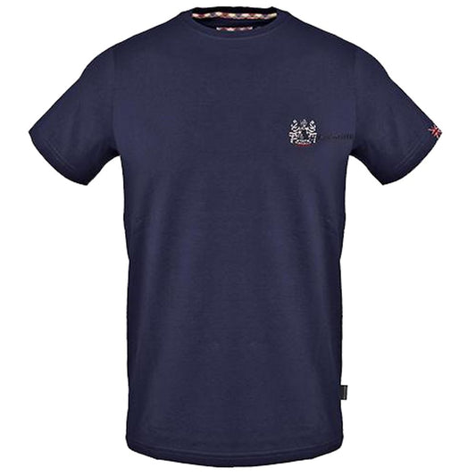 Aquascutum blå bomuld herre T-shirt