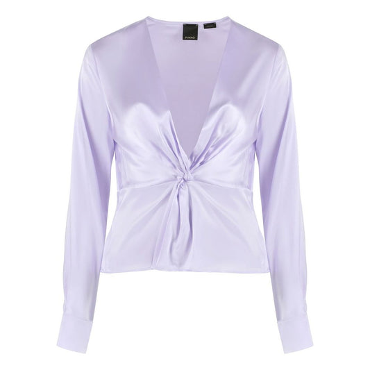 PINKO Lilac Silk Elegance Blouse