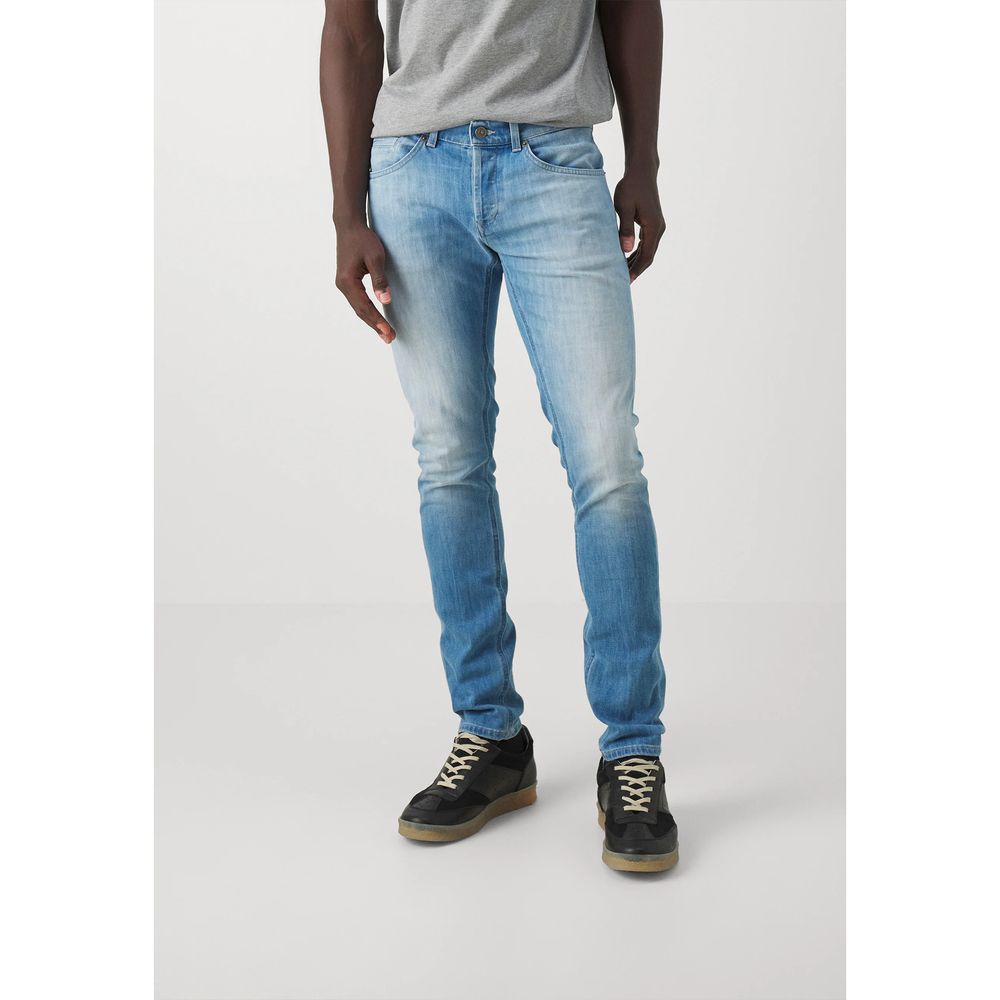 Dondup Elegant Lyseblå Stretch Denim til mænd