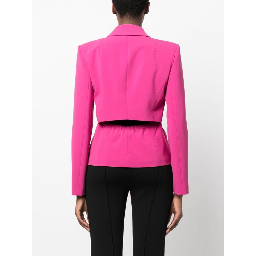 Patrizia Pepe Fuchsia One-Knaps Stretchy Chic Blazer