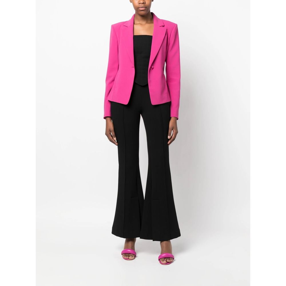 Patrizia Pepe Fuchsia One-Knaps Stretchy Chic Blazer