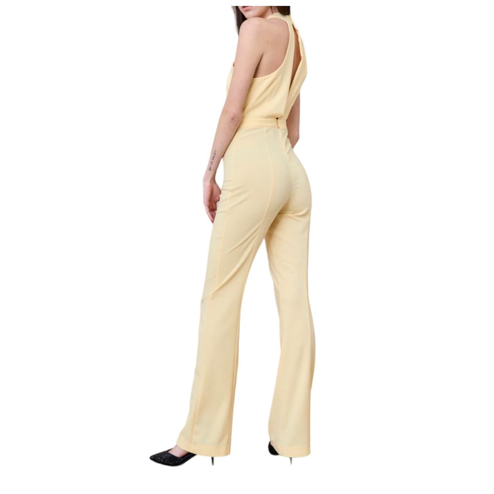 Patrizia Pepe Radiant Canary Yellow Stretch Jumpsuit Kjole