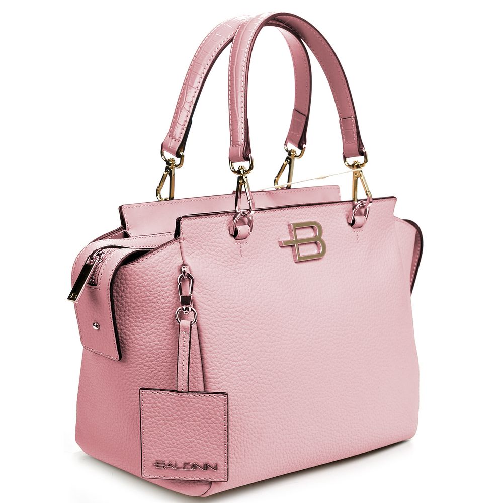 Baldinini Trend Pink Kalveskind Dame Håndtaske