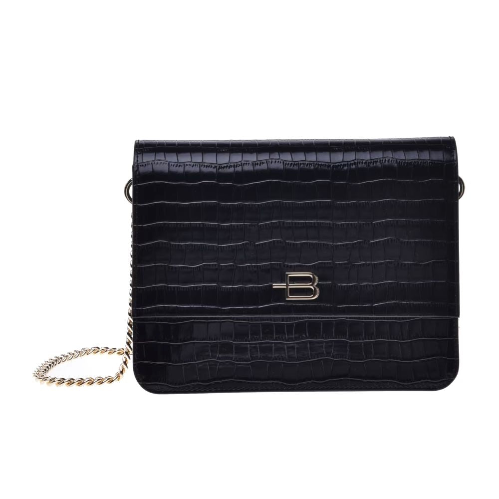 Baldinini Trend Sort Kalveskind Dame Crossbody Taske