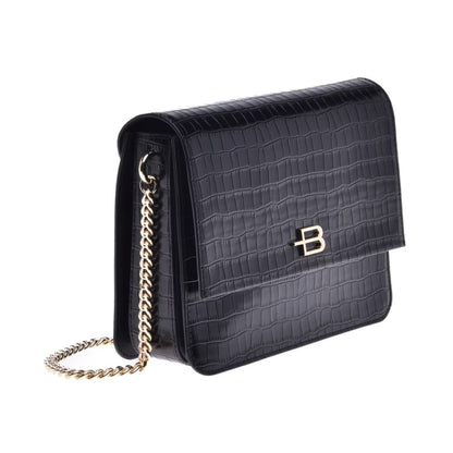 Baldinini Trend Sort Kalveskind Dame Crossbody Taske