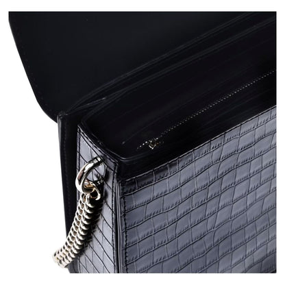 Baldinini Trend Sort Kalveskind Dame Crossbody Taske