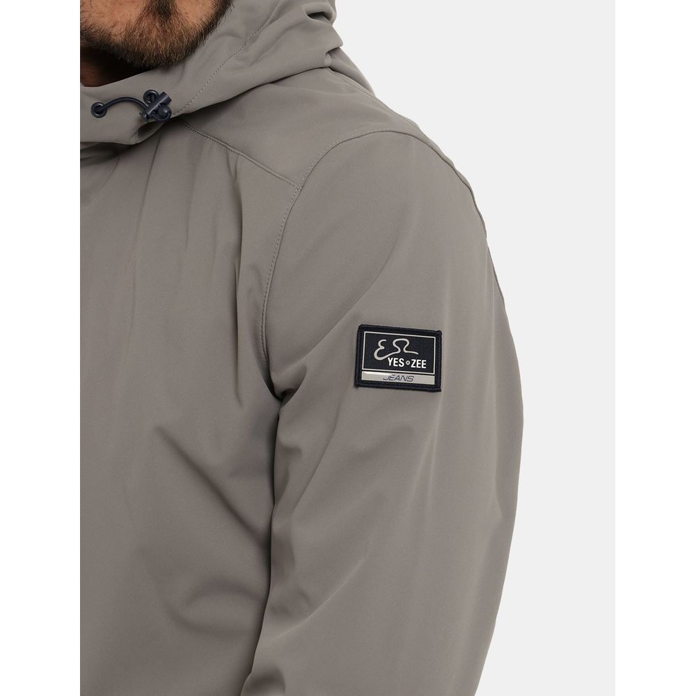 Yes Zee Sleek Grå Nylon Windbreaker