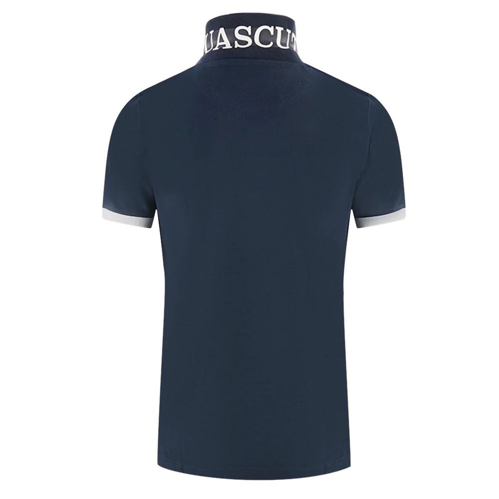 Aquascutum Elegant bomuldspolo med kontrastlogo-emblem