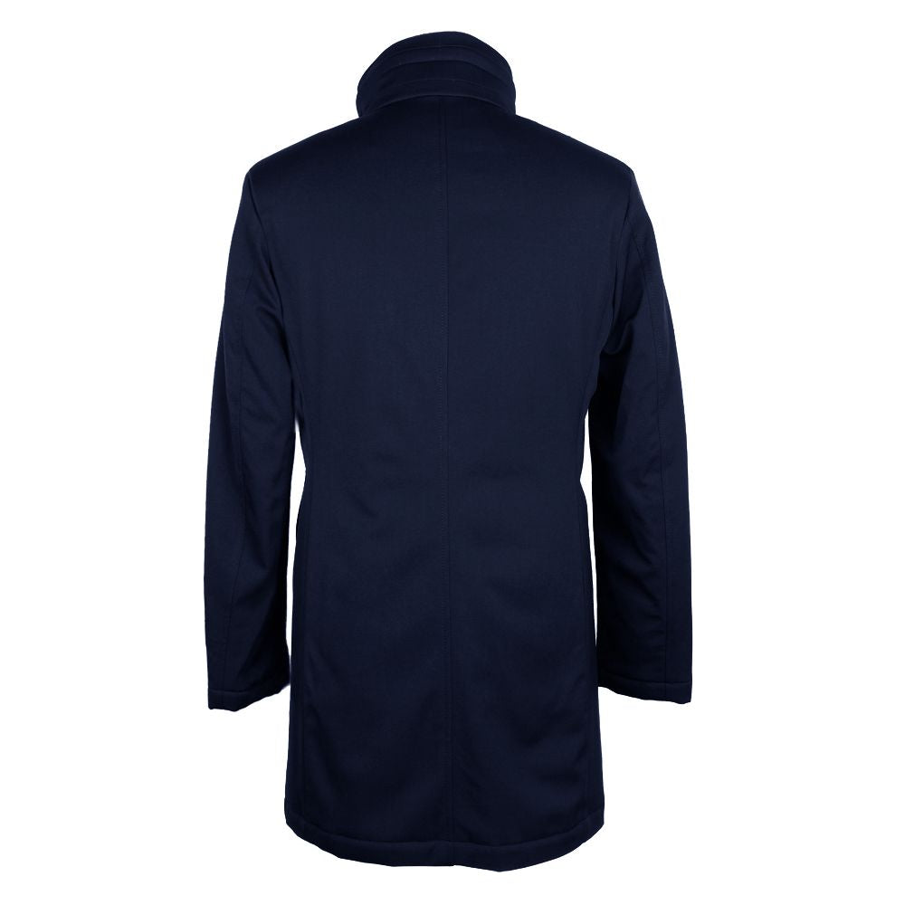 Made in Italy Blue Virgin Wool Men Jacket