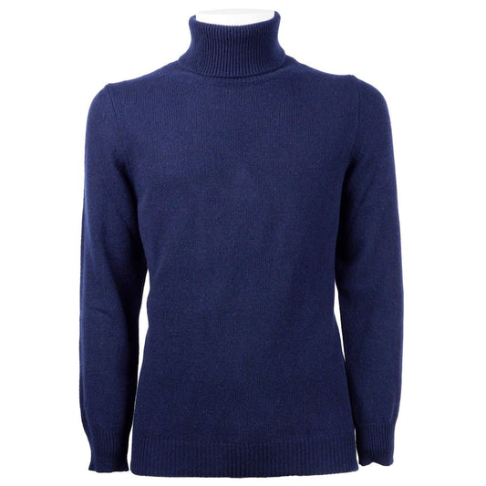 Emilio Romanelli blå kashmir sweater til mænd