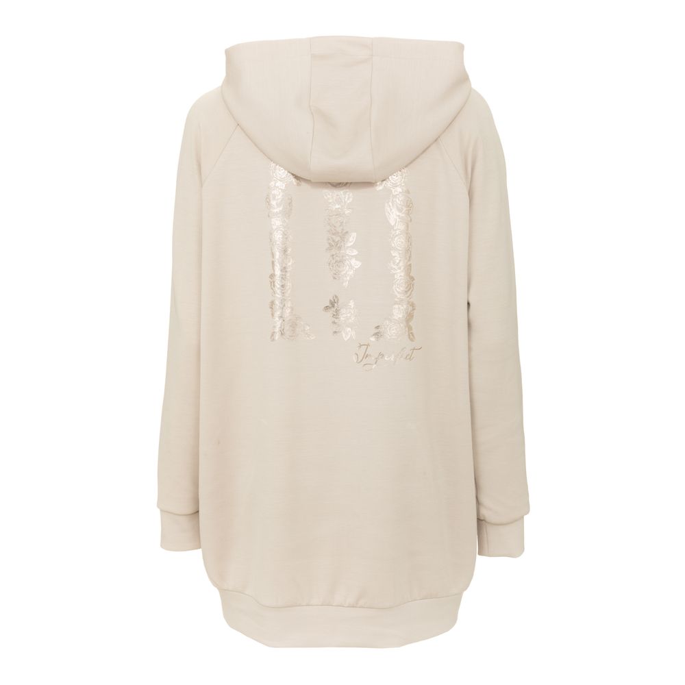 Imperfekt beige polyester sweater til kvinder