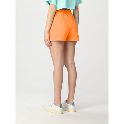 Apoteksindustriens smarte orange bomuldsshorts med logo