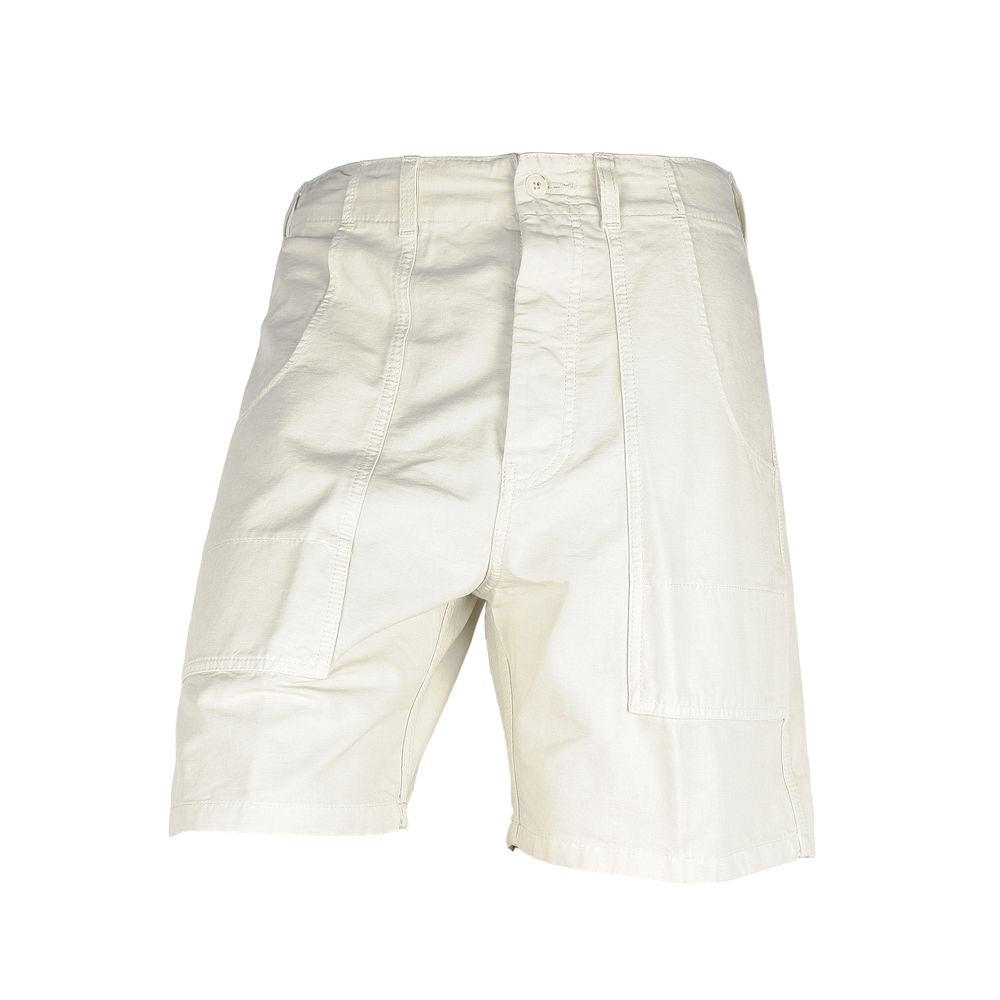 Don The Fuller White Cotton Bermuda Shorts til mænd