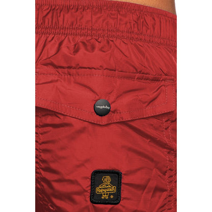 Refrigiwear Red Nylon Men's Swimwear Short