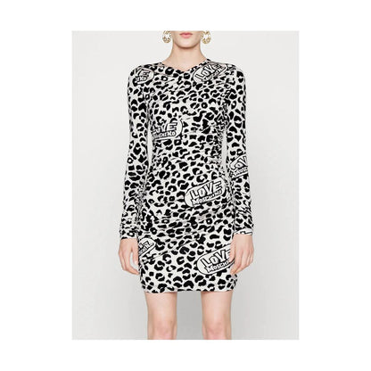 Love Moschino Hvid Viskose Kjole Til Kvinder