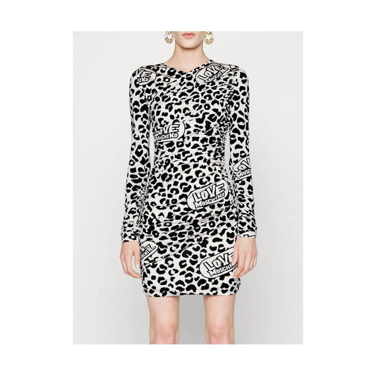 Love Moschino Hvid Viskose Kjole Til Kvinder