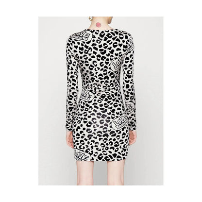 Love Moschino Hvid Viskose Kjole Til Kvinder