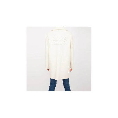 Love Moschino Chic Hvid Vinter Elegance Lang Frakke