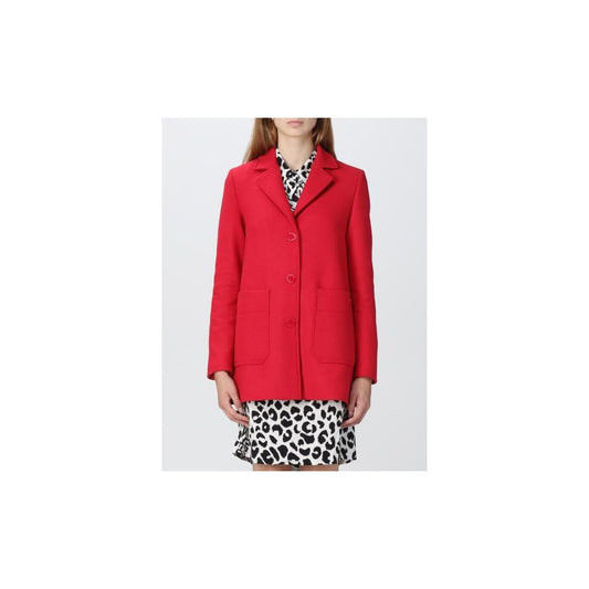 Love Moschino Chic lyserød jakke i uldblanding
