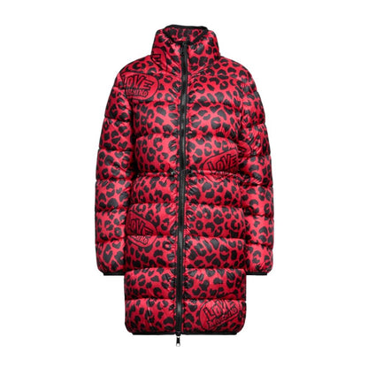Love Moschino Chic Leopardprint Lang Dunjakke