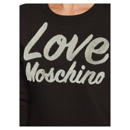 Love Moschino Chic kjole med præget logo i bomuldsblanding