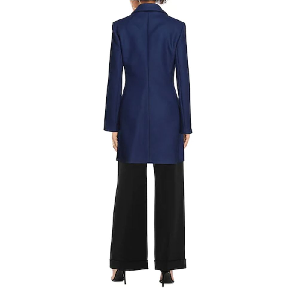 Love Moschino Elegant Broderet Heart Wool Coat