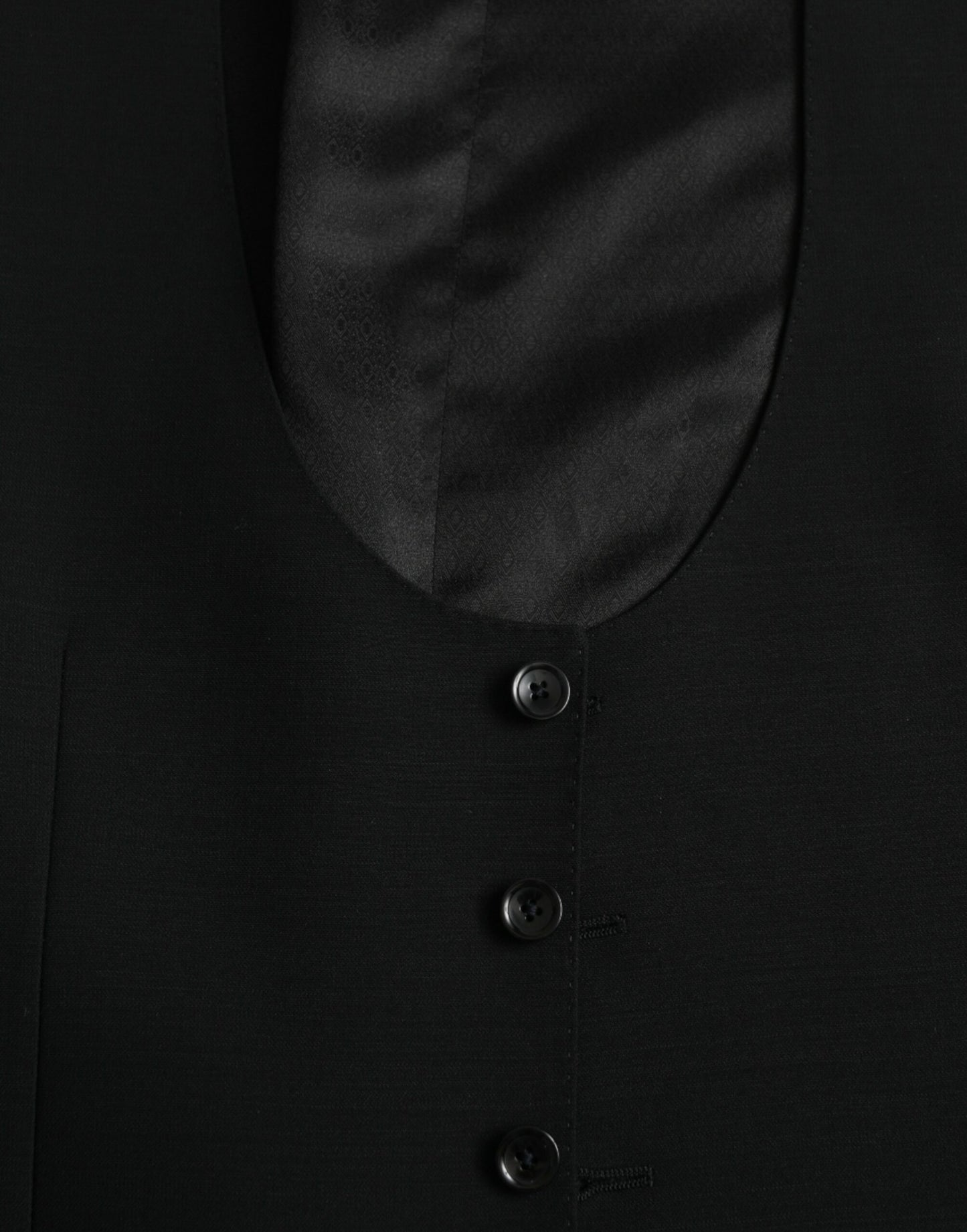 Dolce &amp; Gabbana Sort Uldvest Kjole Formel Vest