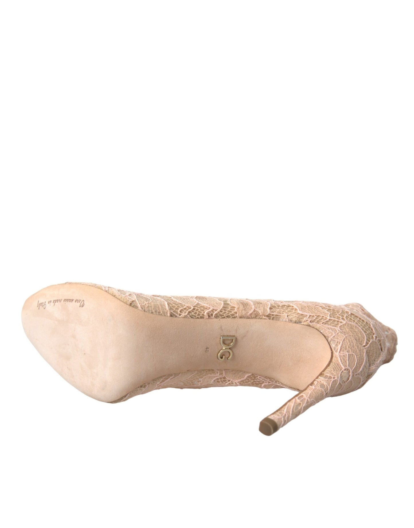Dolce &amp; Gabbana Beige Stretch Taormina Støvler Med Blonde