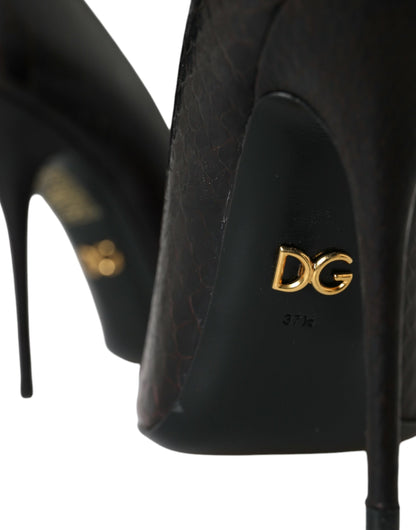 Dolce &amp; Gabbana Flerfarvede Eksotisk Læder Hæle Pumps Sko