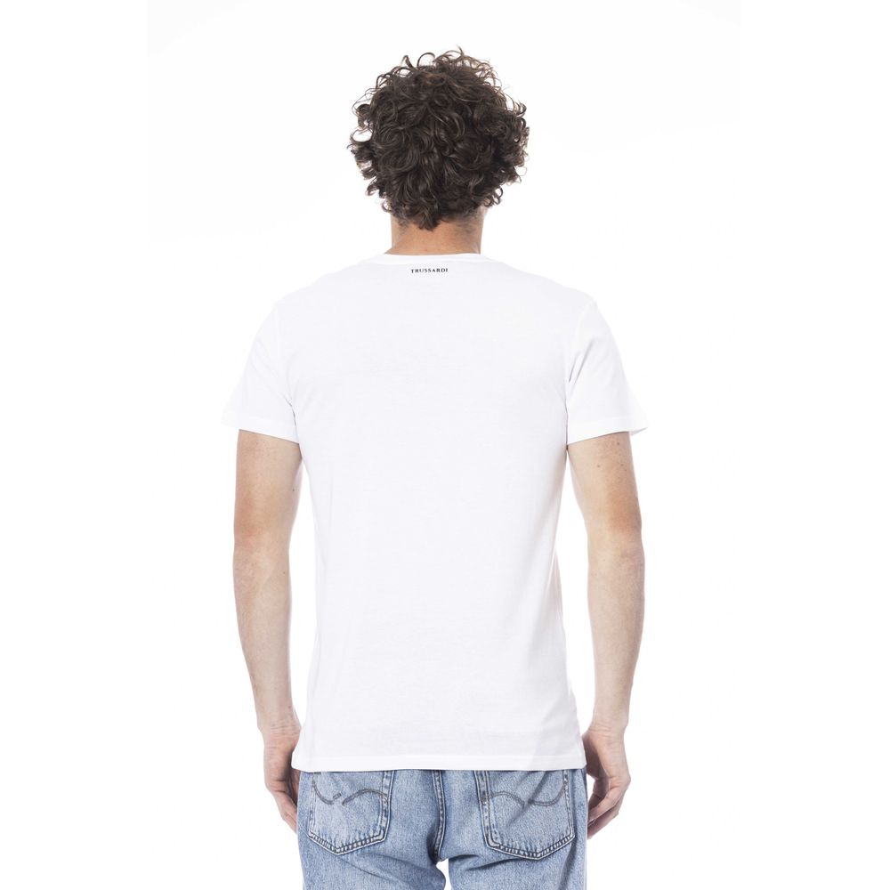 Trussardi Beachwear Hvid T-shirt i bomuld