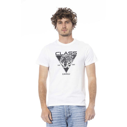 Cavalli Class Hvid Bomuld Herre T-shirt