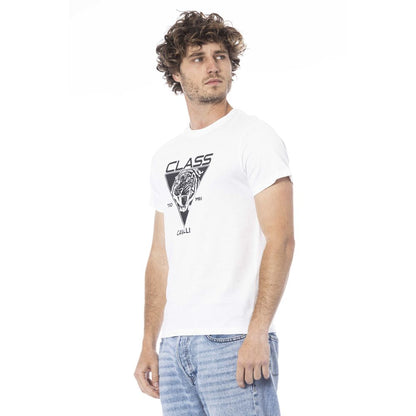 Cavalli Class Hvid Bomuld Herre T-shirt