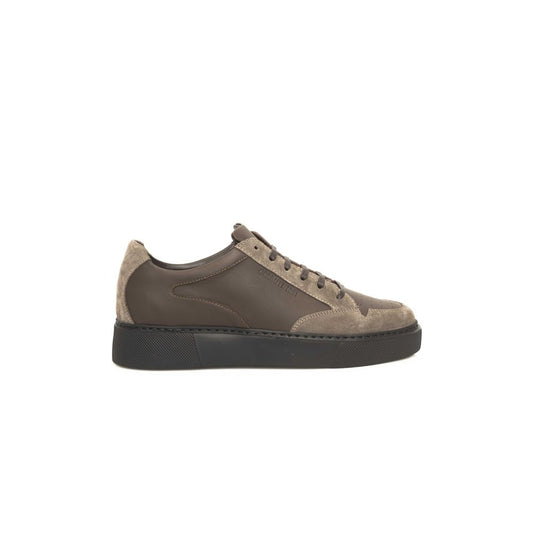 Cerruti 1881 Beige Læder Sneaker til mænd