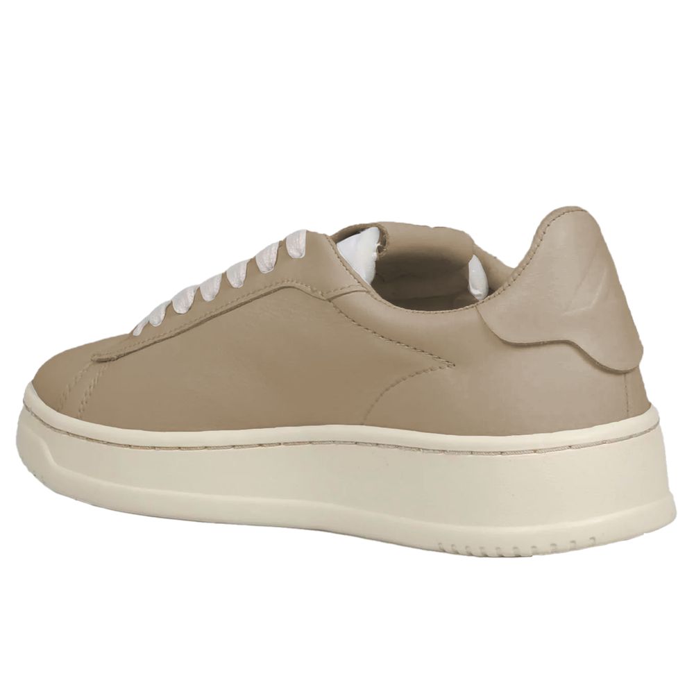 Autry Beige Læder Di Capra Sneaker