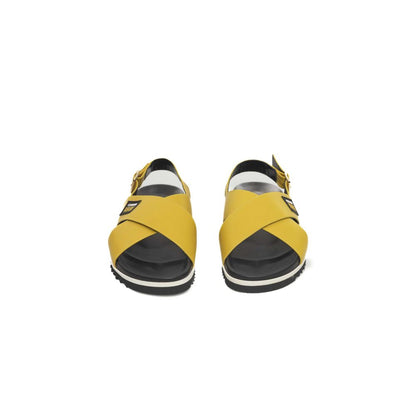 Cerruti 1881 Gul Kalveskinds Sandal til Kvinder
