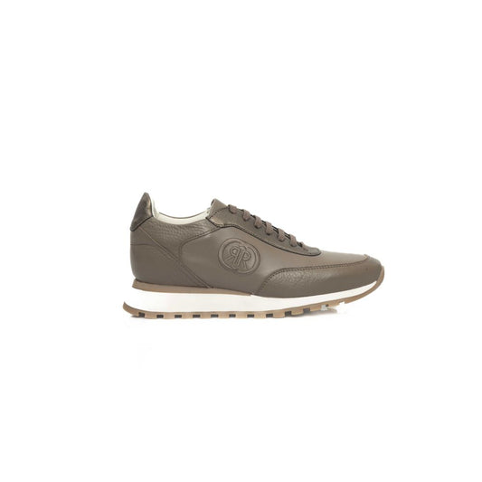 Cerruti 1881 Beige Kohud Platform Sneaker Dame