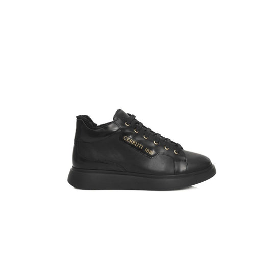 Cerruti 1881 sort læder dame platformsneaker