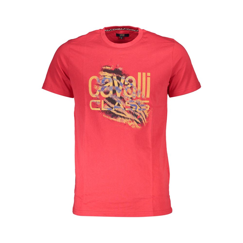 Cavalli klasse rød bomuld T-shirt