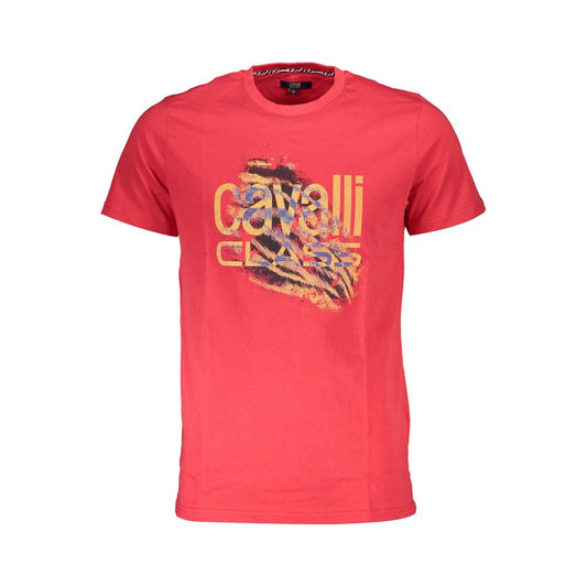 Cavalli klasse rød bomuld T-shirt