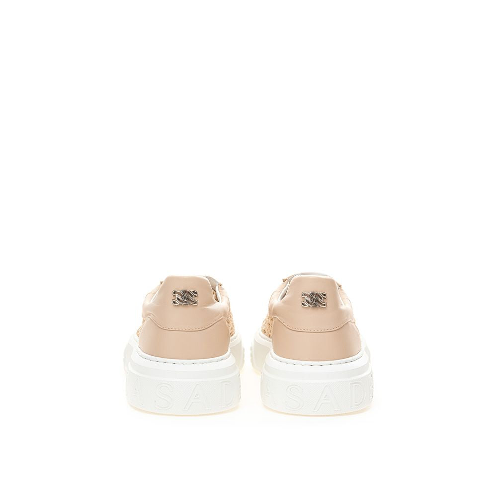 Casadei Chic beige læder sneakers