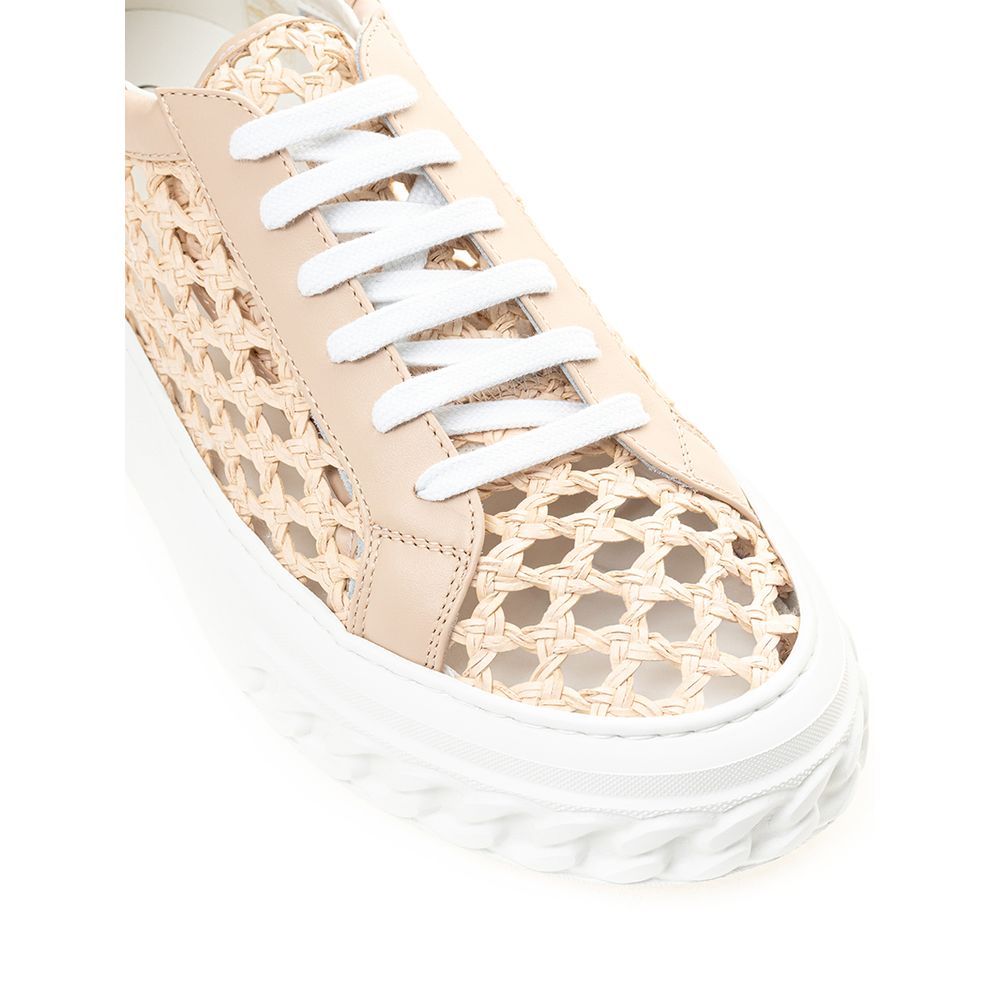 Casadei Chic beige læder sneakers