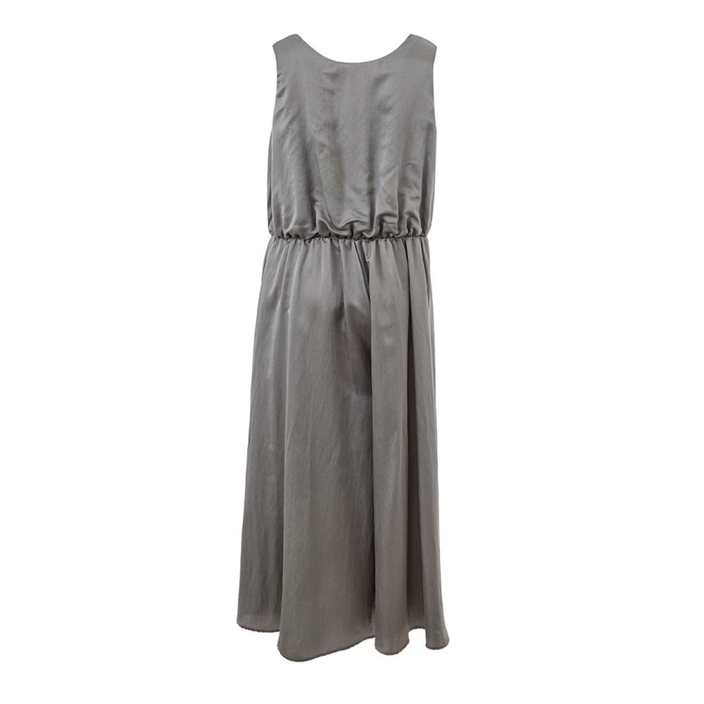 Lardini Elegant Silk Grey Kjole - Tidløs Elegance