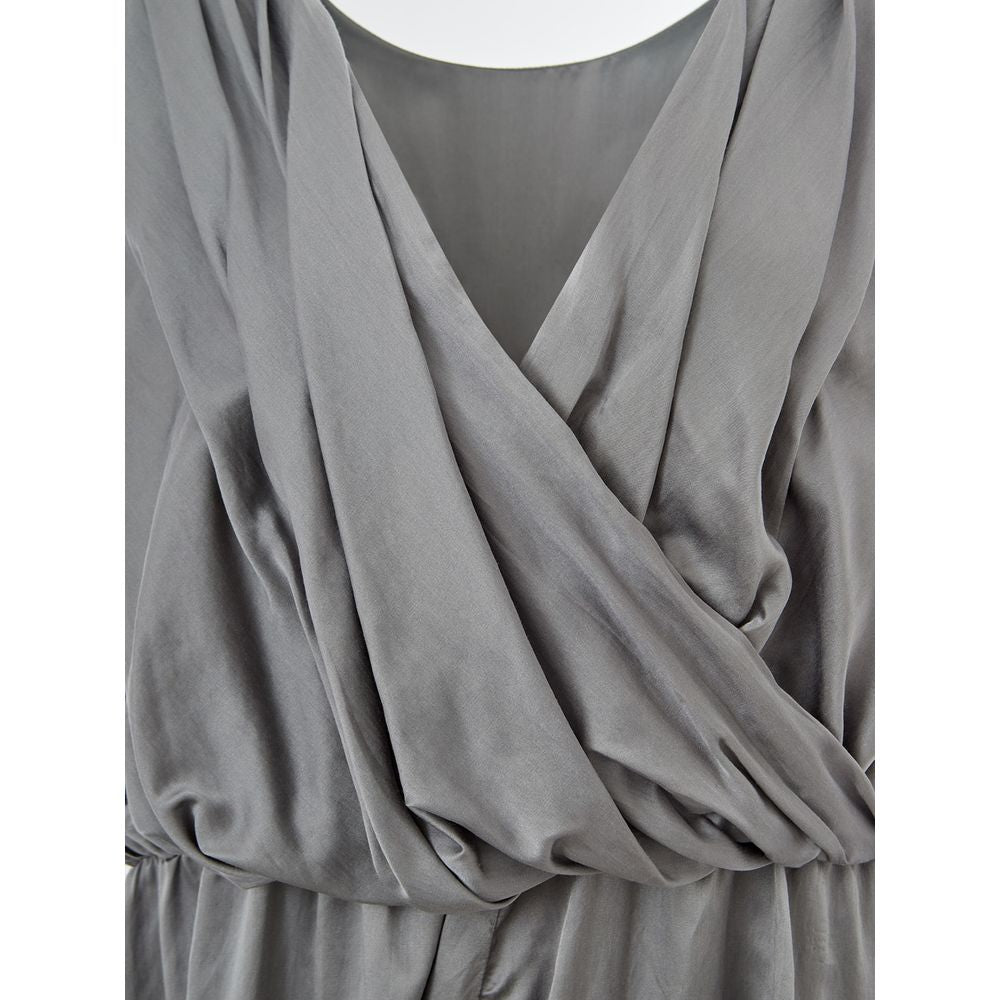 Lardini Elegant Silk Grey Kjole - Tidløs Elegance