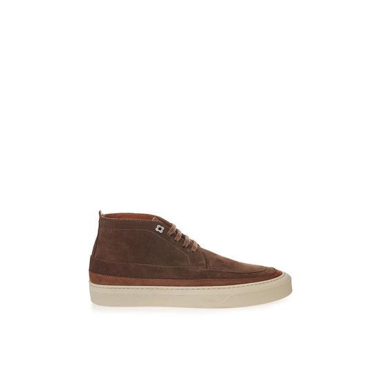 Lardini elegante suede sneakers i Rich Brown