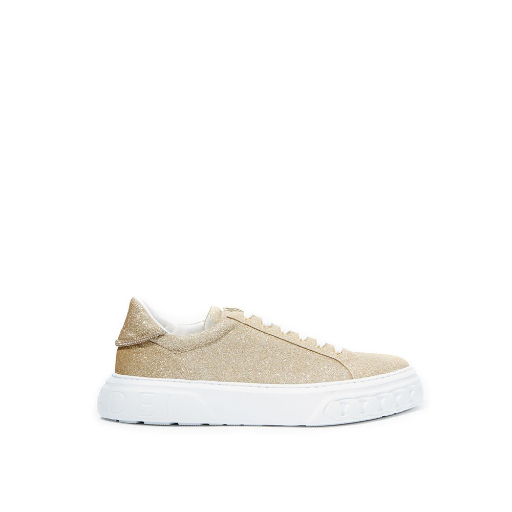 Casadei Elegant Guld Læder Sneakers