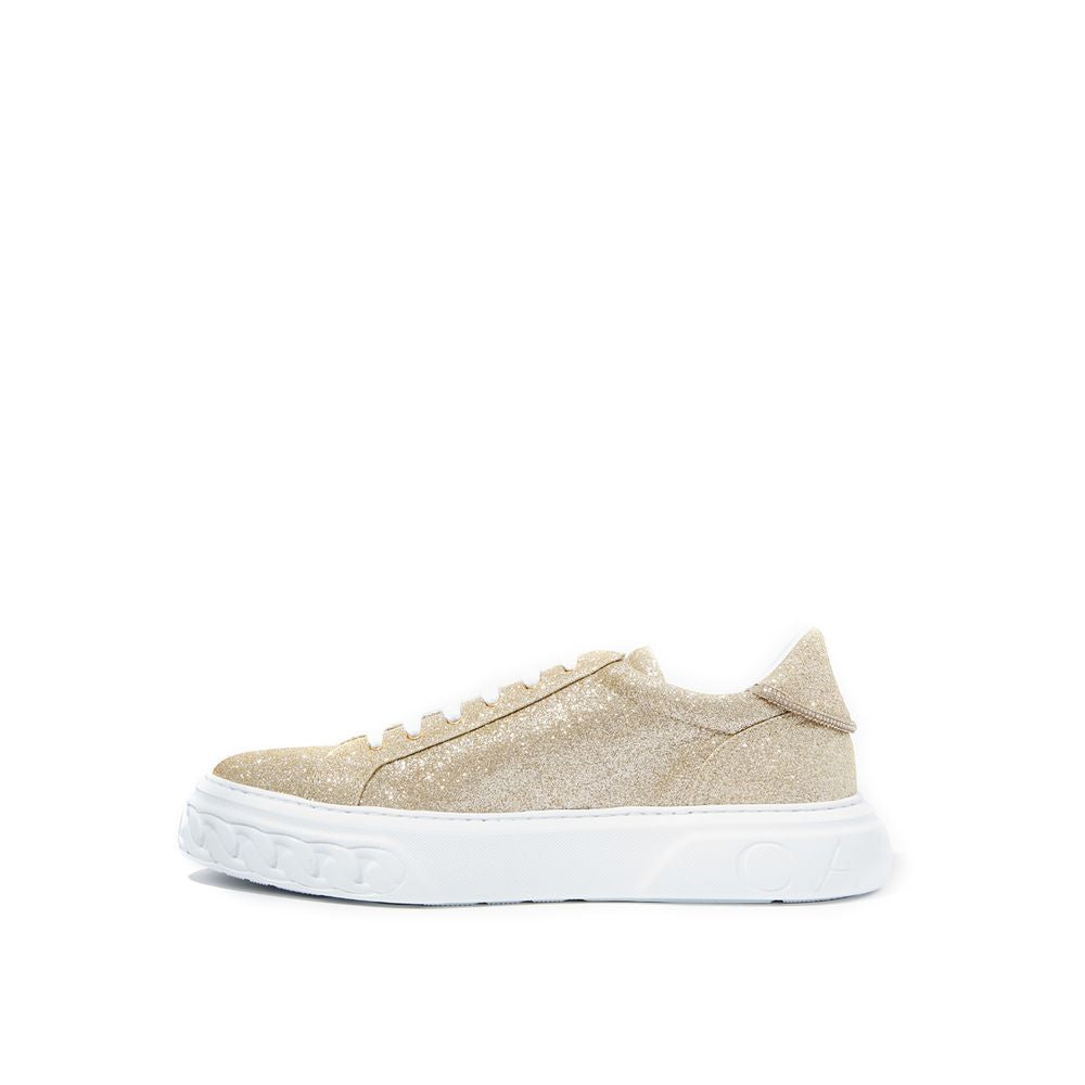 Casadei Elegant Guld Læder Sneakers