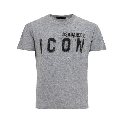 Dsquared² Elegant grå bomuldst-shirt til stilfulde mænd