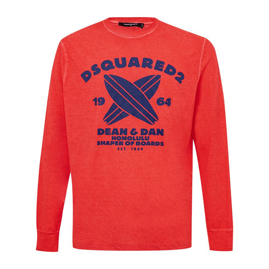 Dsquared² Rød T-shirt i bomuld