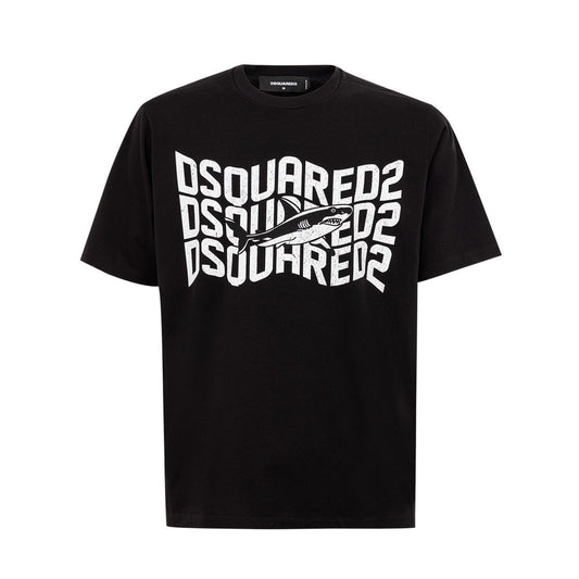 Dsquared² Slank sort bomulds T-shirt til mænd